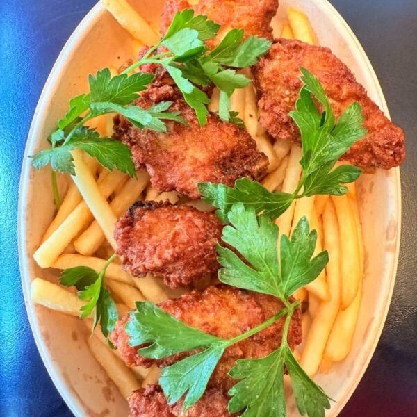 6 pc wings& fries